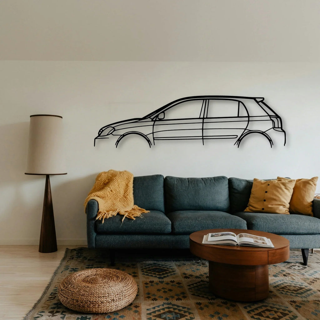 Corolla Sport 2004 Classic Silhouette Metal Wall Art - Tinvibe