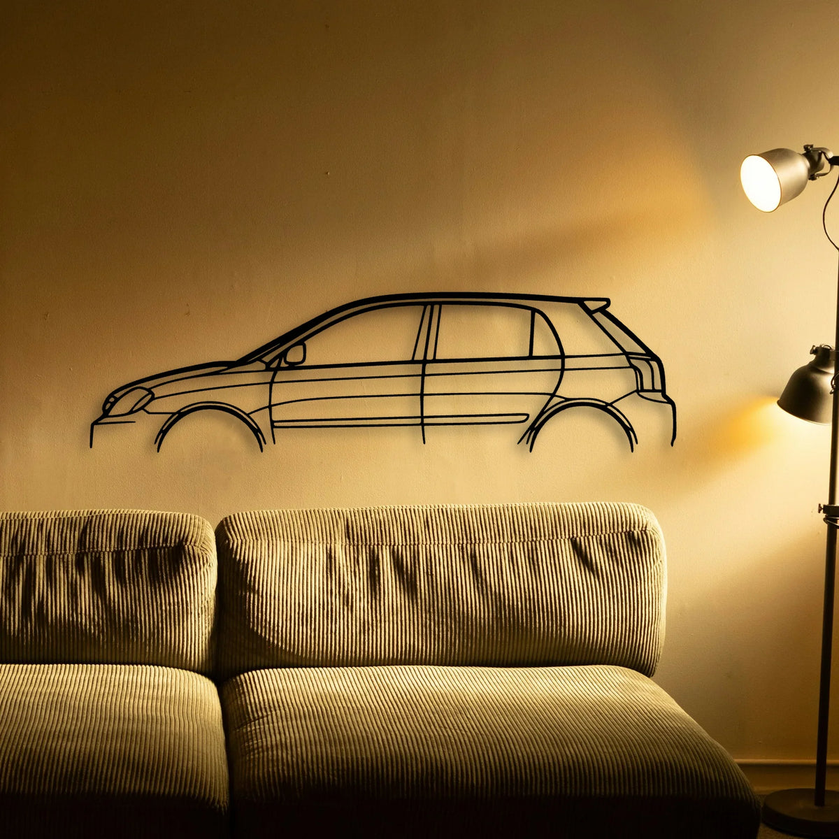 Corolla Sport 2004 Classic Silhouette Metal Wall Art - Tinvibe