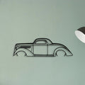 Coupe 1936 Classic Silhouette Metal Wall Art - Tinvibe