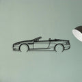 DB9 Convertible 2008 Classic Silhouette Metal Wall Art - Tinvibe