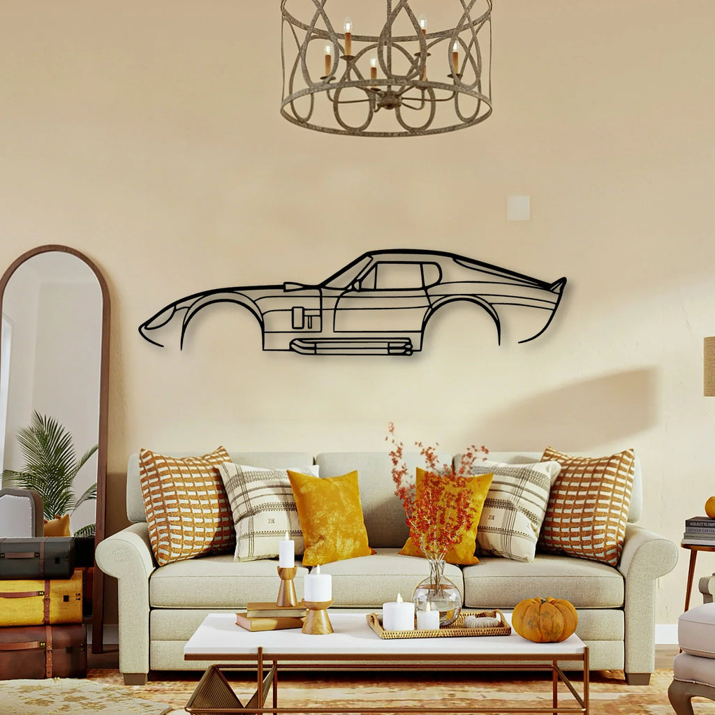 Daytona 1965 2 Classic Silhouette Metal Wall Art - Tinvibe
