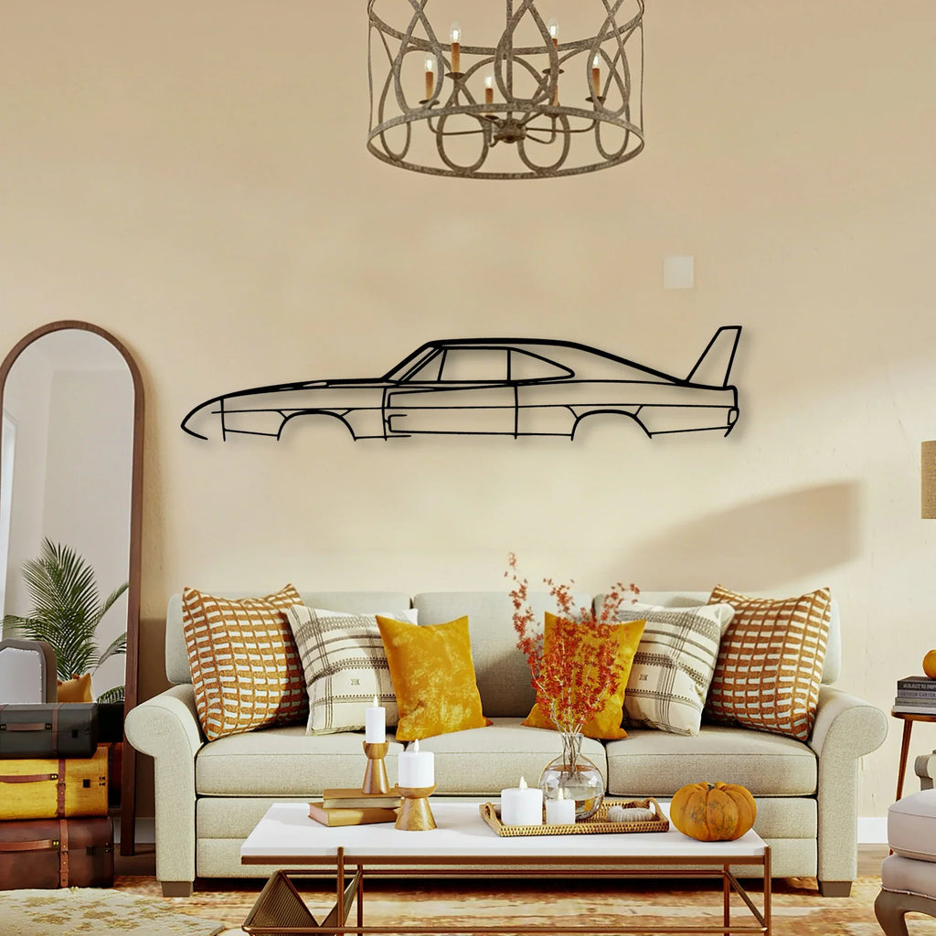 Daytona 1969 2 Classic Silhouette Metal Wall Art - Tinvibe