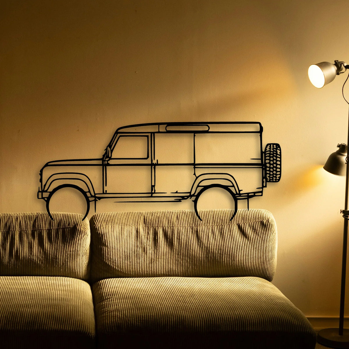 Defender 110 1992 Classic Silhouette Metal Wall Art - Tinvibe