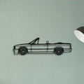 E30 Alpina Cabrio Classic Silhouette Metal Wall Art - Tinvibe