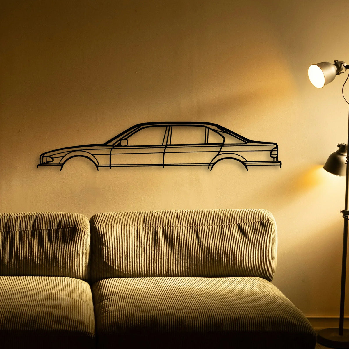 E38 1998 Classic Silhouette Metal Wall Art - Tinvibe