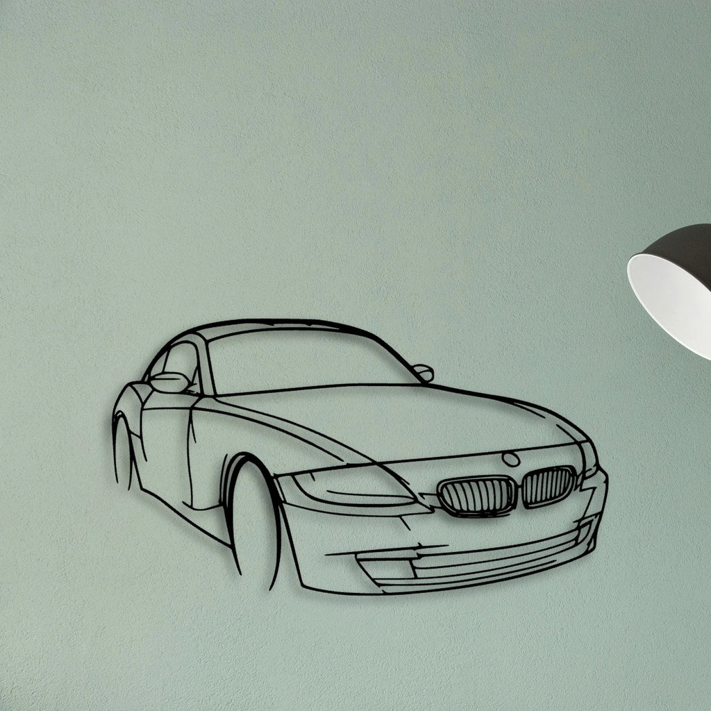 E86 Z4 Angle Classic Silhouette Metal Wall Art - Tinvibe