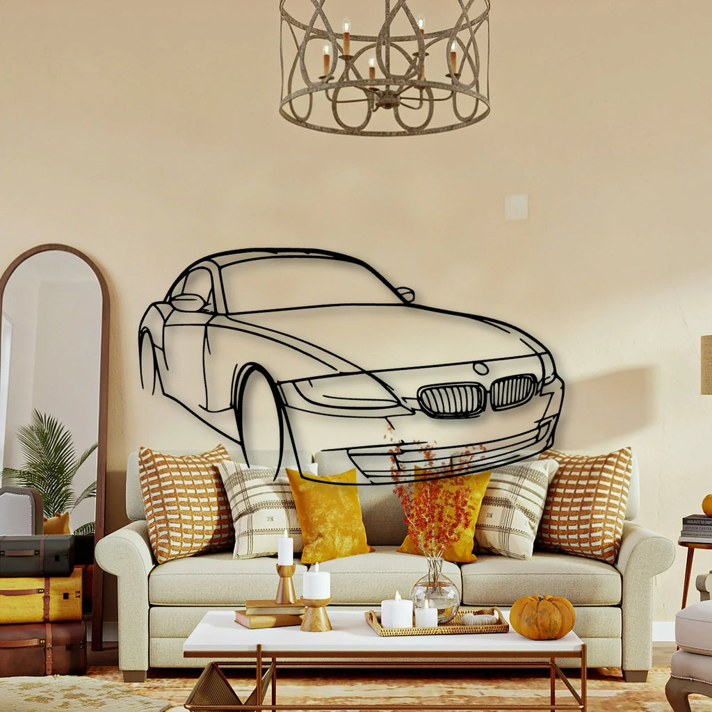 E86 Z4 Angle Classic Silhouette Metal Wall Art - Tinvibe