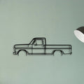 F 100 1969 Classic Silhouette Metal Wall Art - Tinvibe