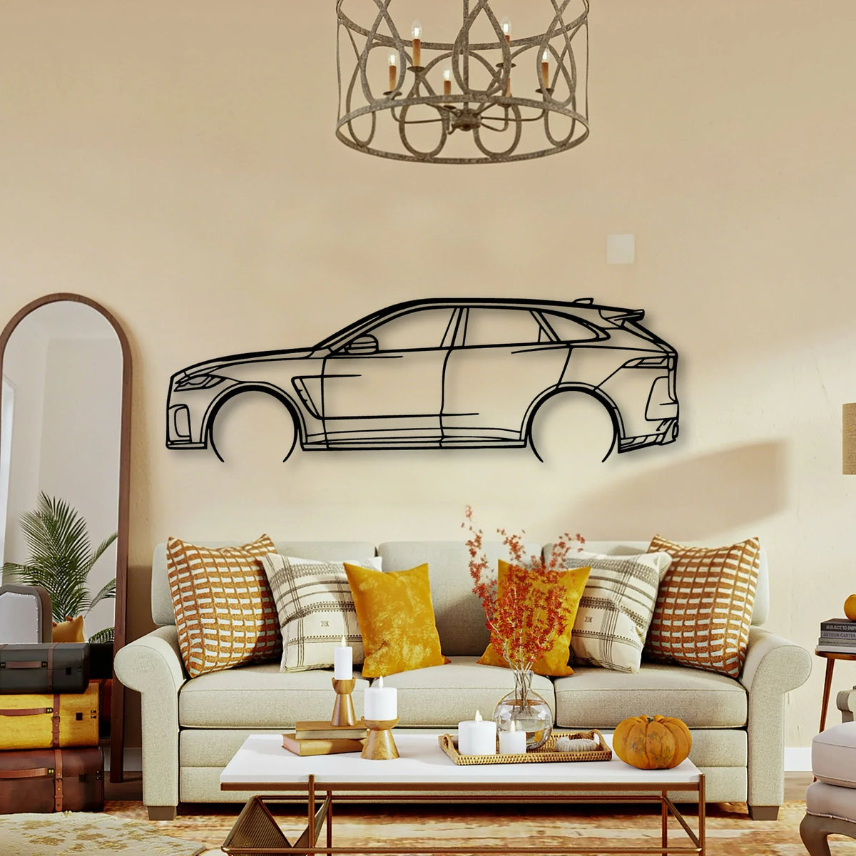 F Pace SVR 2 Classic Silhouette Metal Wall Art - Tinvibe