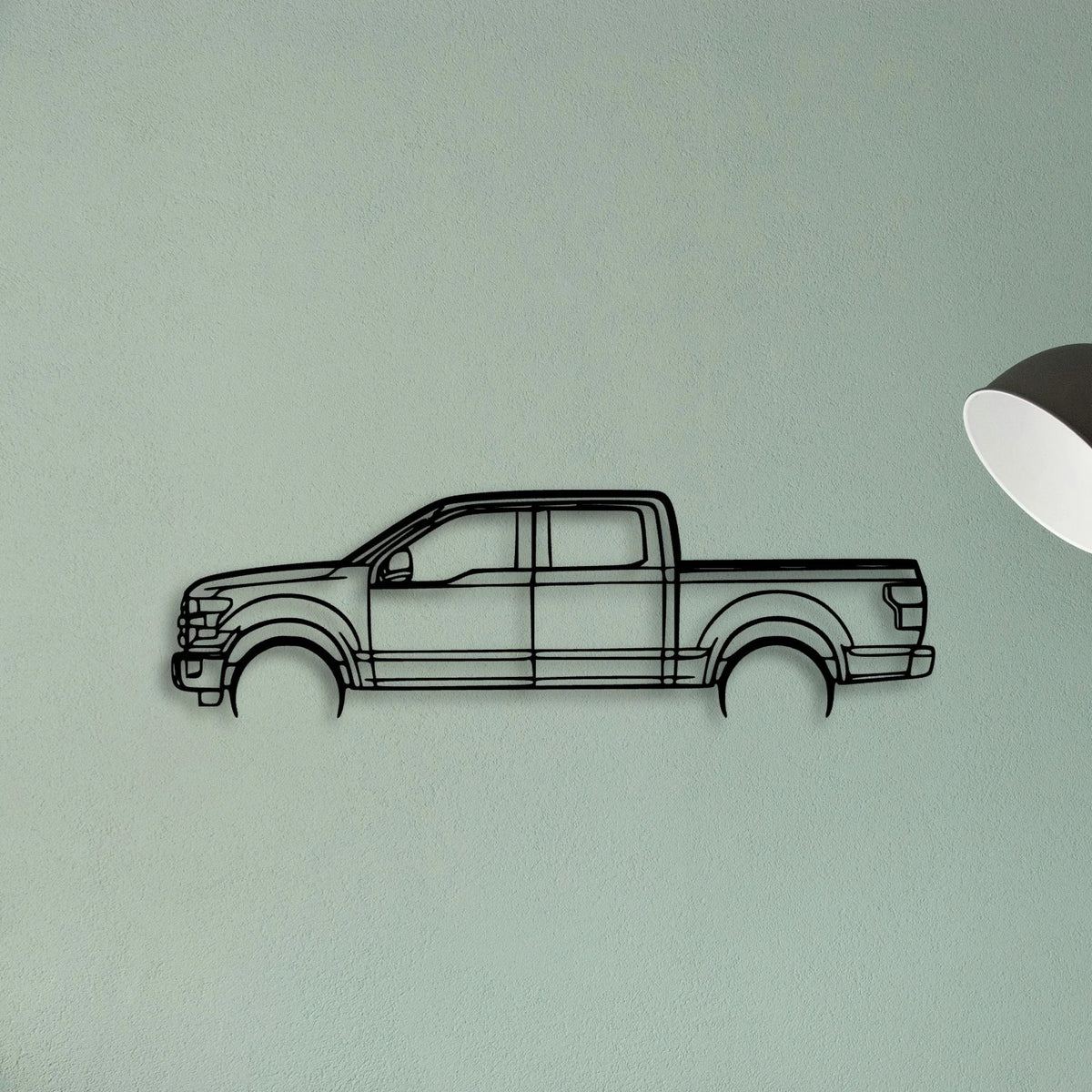 F150 2016 Classic Silhouette Metal Wall Art - Tinvibe
