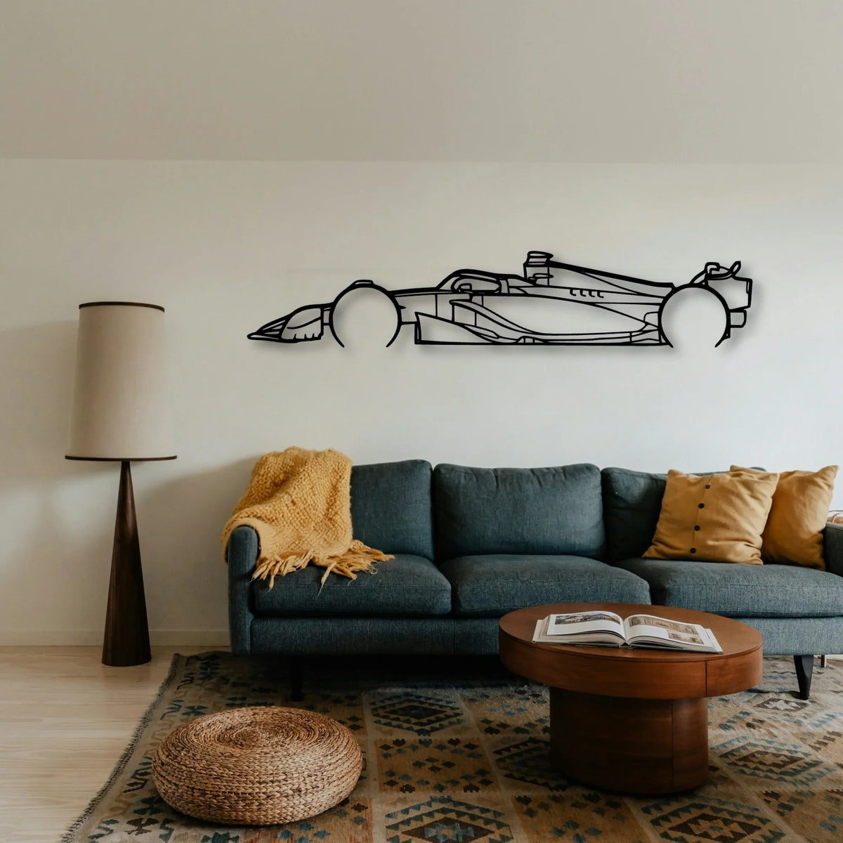 F1 2024 SF 24 Classic Silhouette Metal Wall Art - Tinvibe
