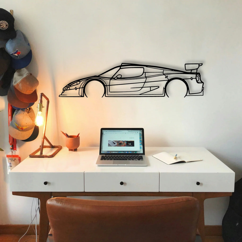 F50 GT Classic Silhouette Metal Wall Art - Tinvibe