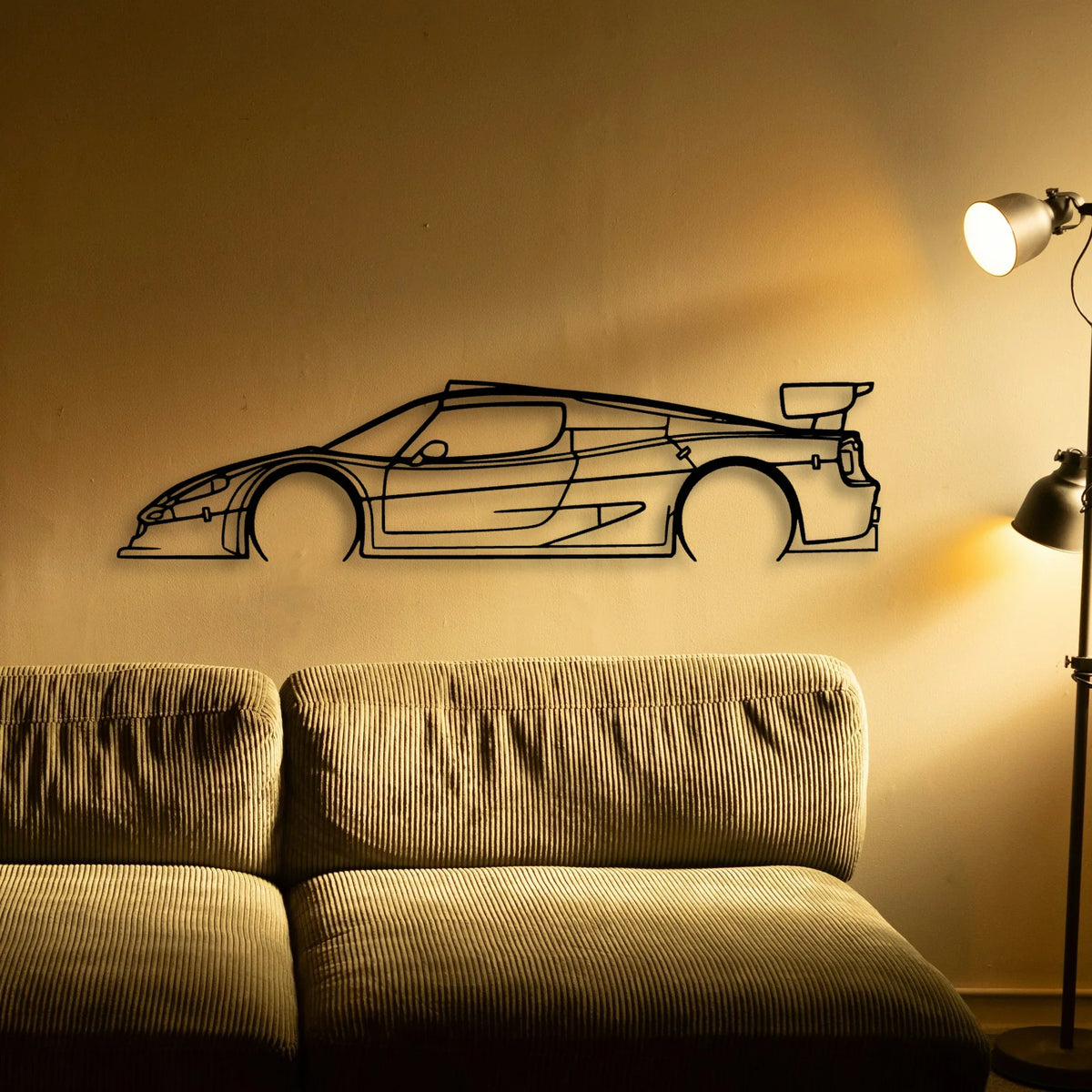 F50 GT Classic Silhouette Metal Wall Art - Tinvibe