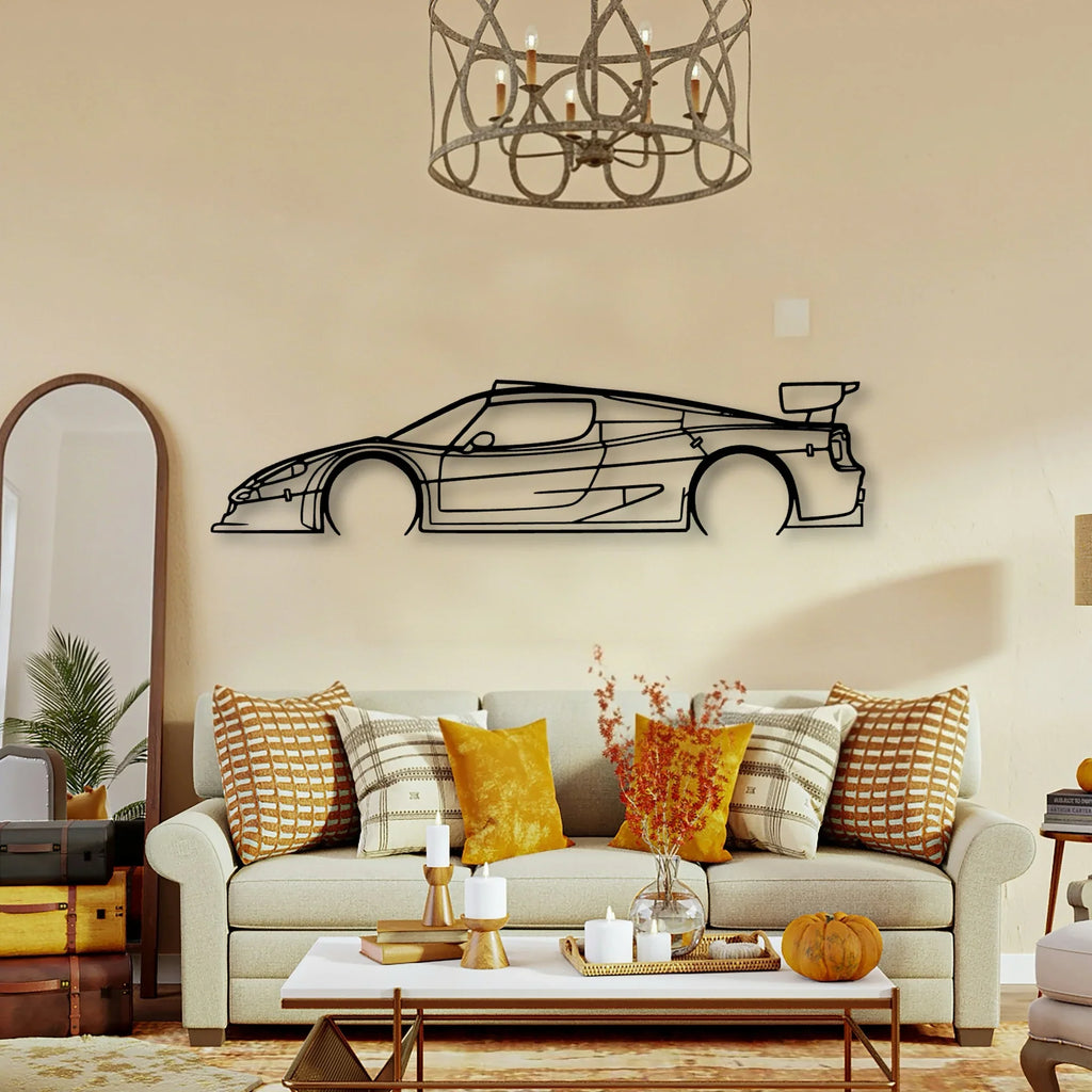 F50 GT Classic Silhouette Metal Wall Art - Tinvibe