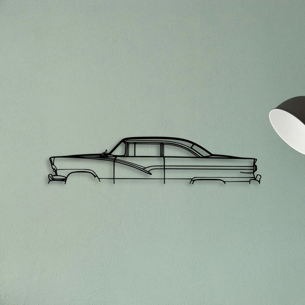 Fairlane 1956 Classic Silhouette Metal Wall Art - Tinvibe