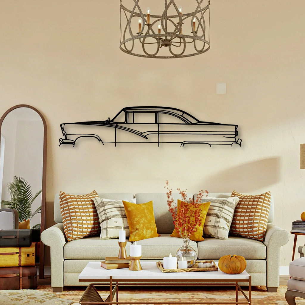 Fairlane 1956 Classic Silhouette Metal Wall Art - Tinvibe