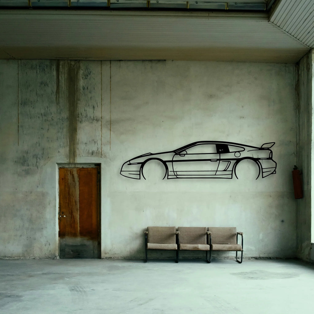 Fiero GT 1987 Classic Silhouette Metal Wall Art - Tinvibe