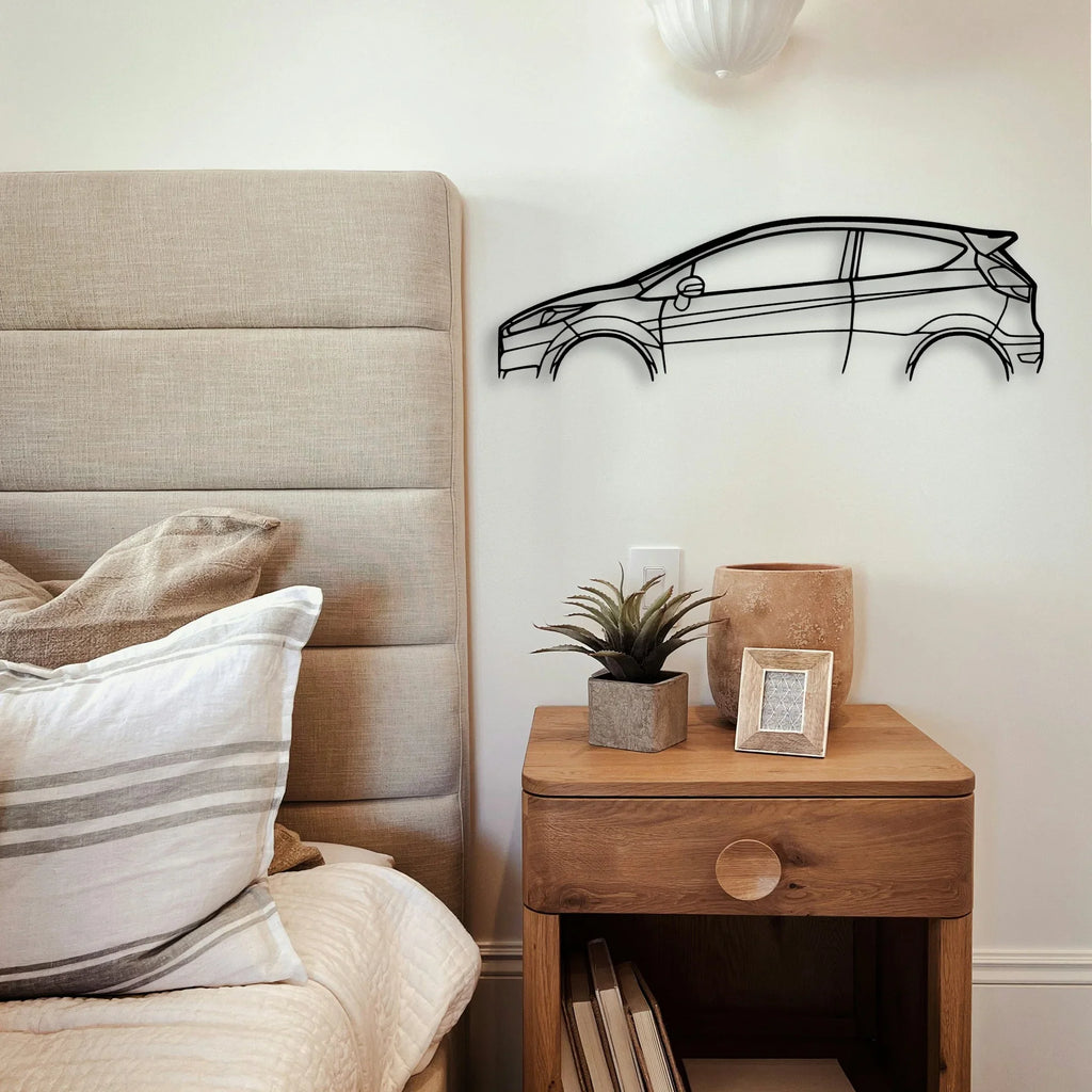 Fiesta MK7 Classic Silhouette Metal Wall Art - Tinvibe