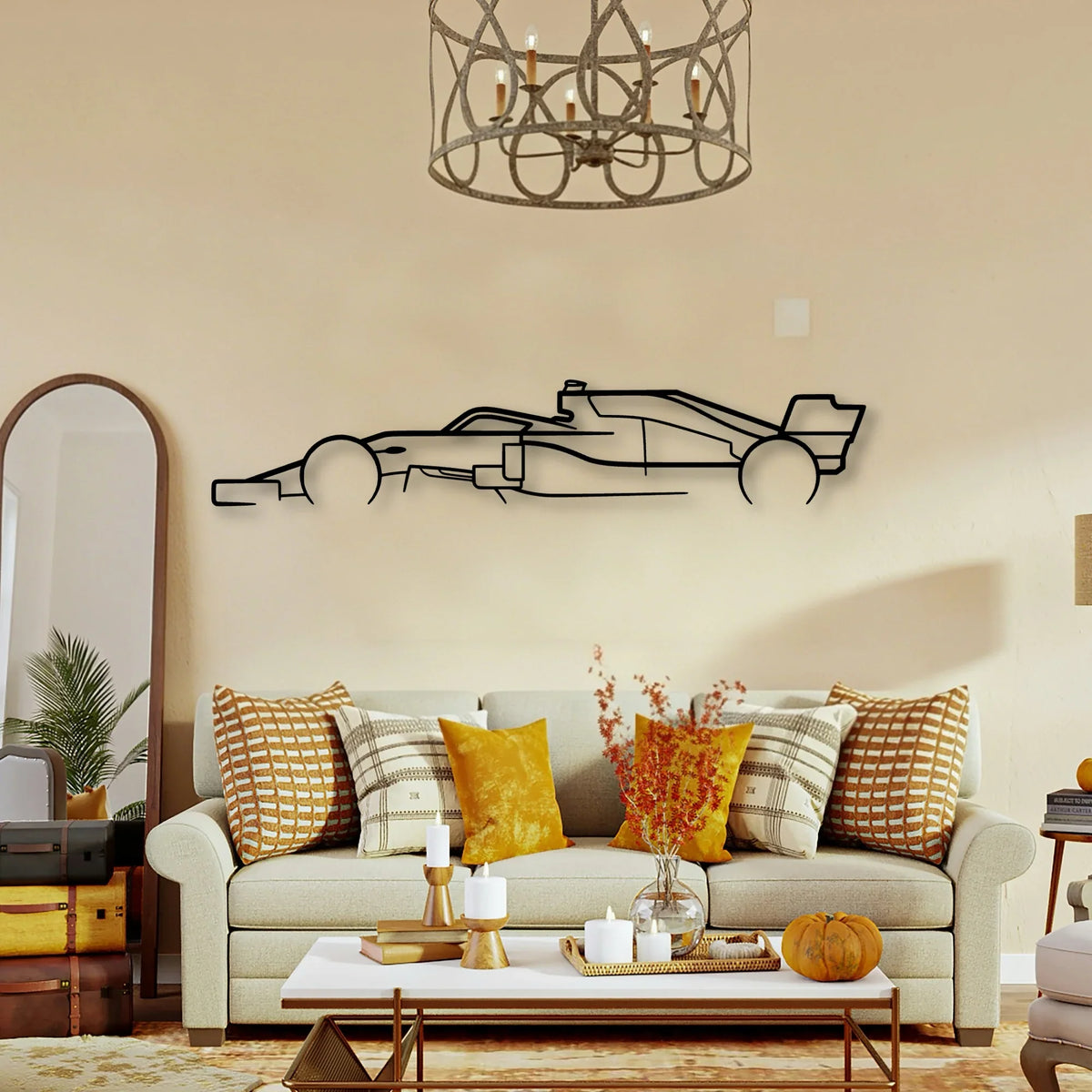 Formula ONE F1 Classic Silhouette Metal Wall Art - Tinvibe