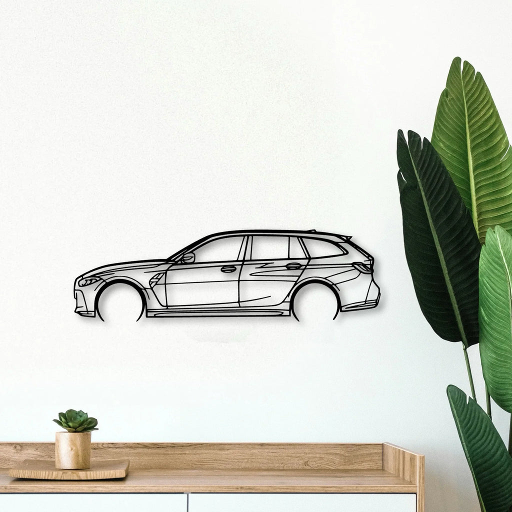 G81 M3 Touring Classic Silhouette Metal Wall Art - Tinvibe