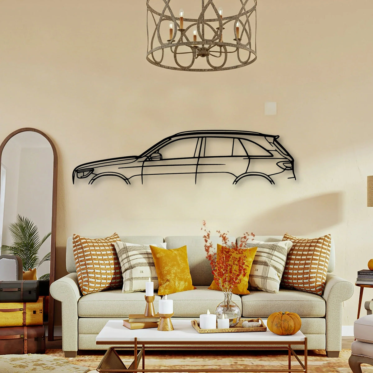 GLC 63 AMG Classic Silhouette Metal Wall Art - Tinvibe