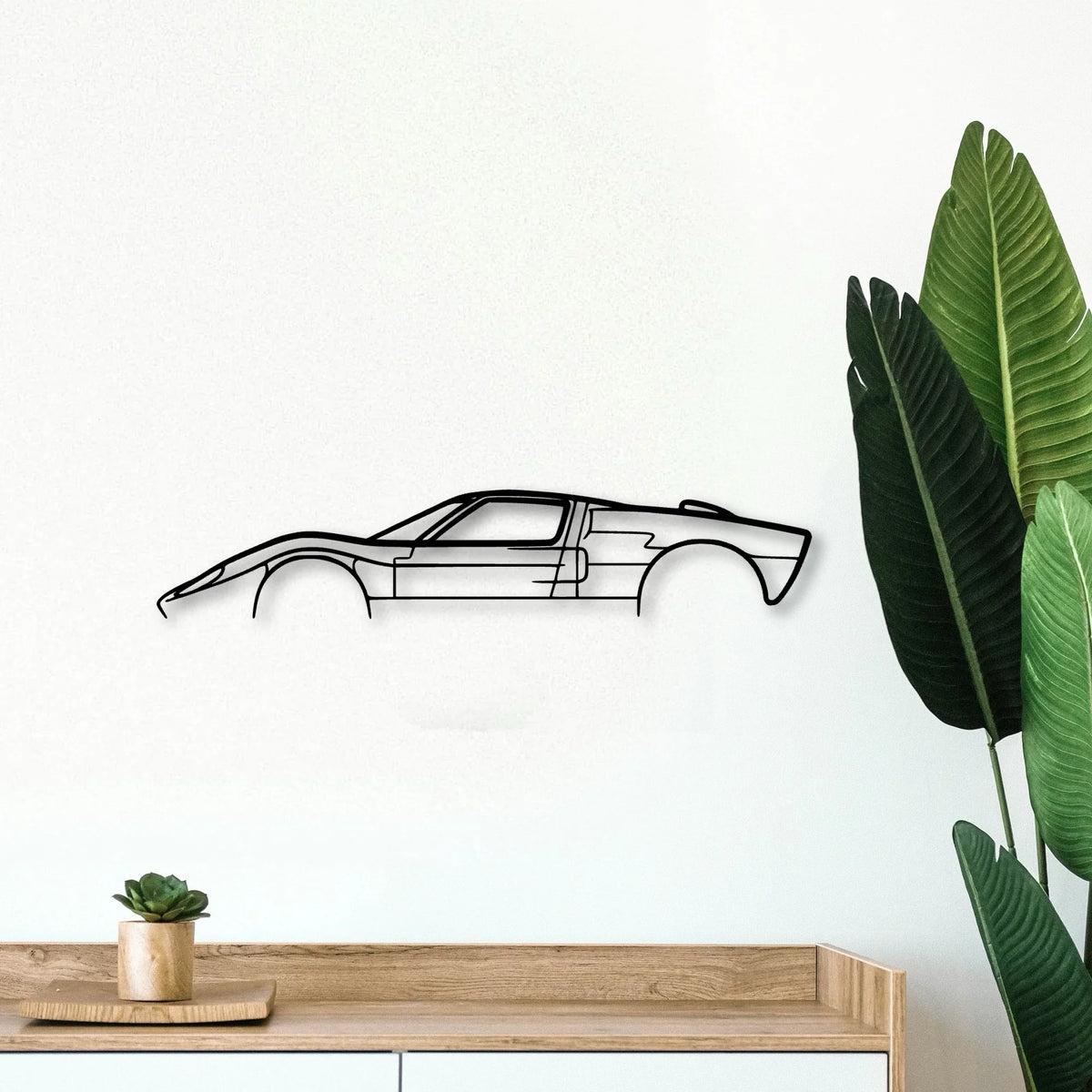 GT 40 Classic Silhouette Metal Wall Art - Tinvibe