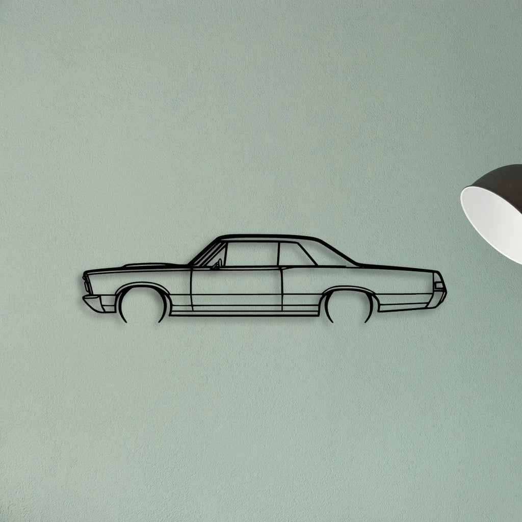 GTO 1965 Classic Silhouette Metal Wall Art - Tinvibe