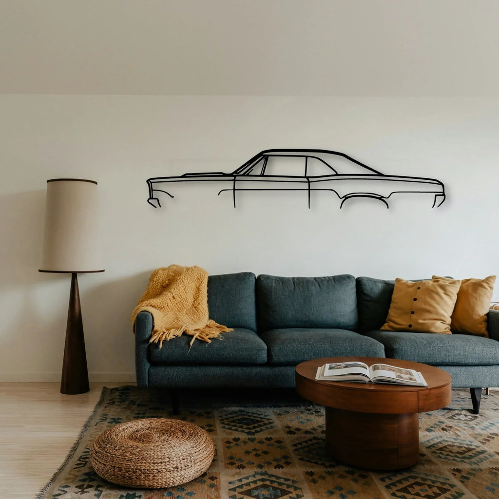 GTO 1966 Classic Silhouette Metal Wall Art - Tinvibe