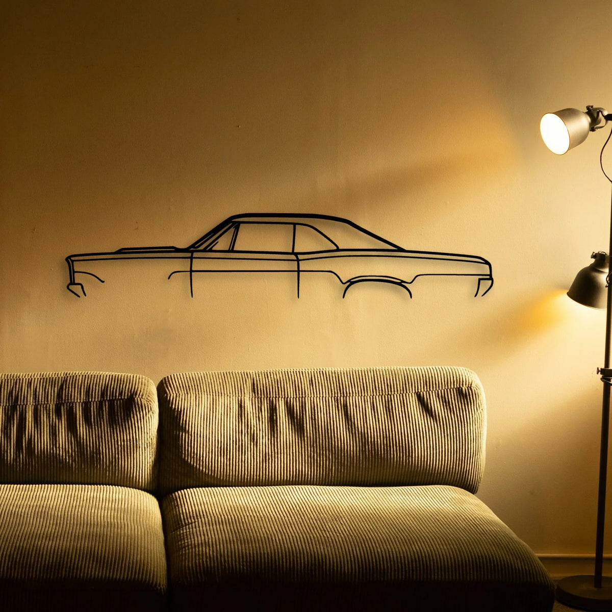 GTO 1966 Classic Silhouette Metal Wall Art - Tinvibe
