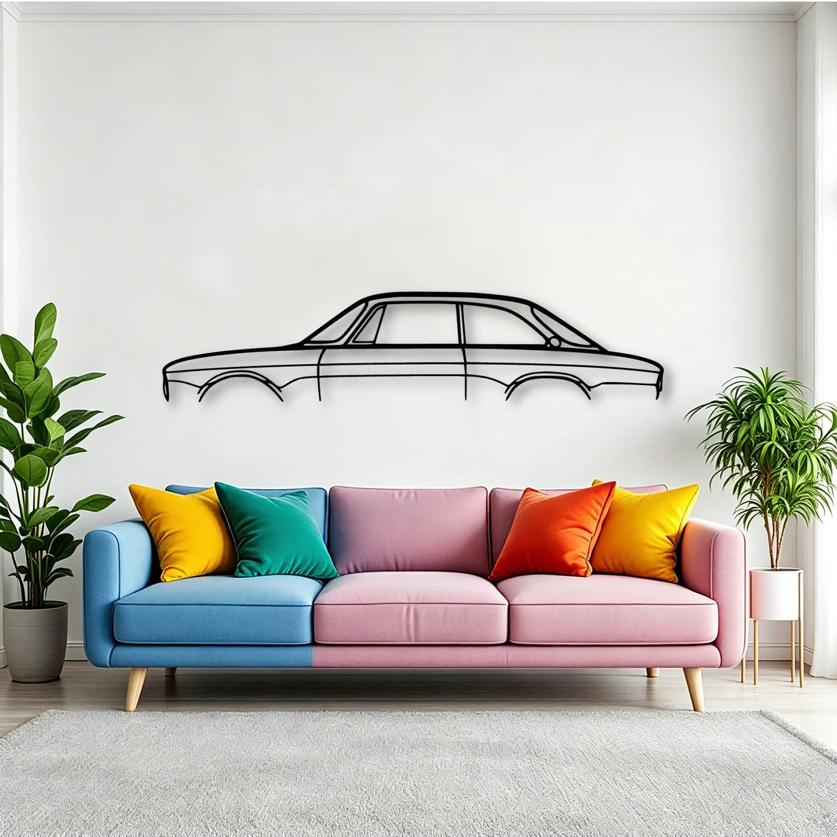 GT 1600 Junior 1975 Classic Silhouette Metal Wall Art - Tinvibe