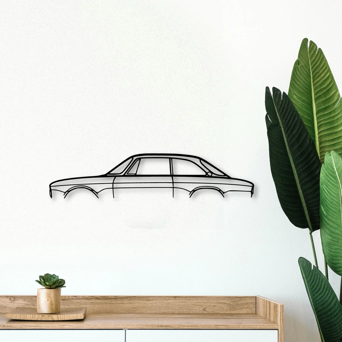 GT 1600 Junior 1975 Classic Silhouette Metal Wall Art - Tinvibe