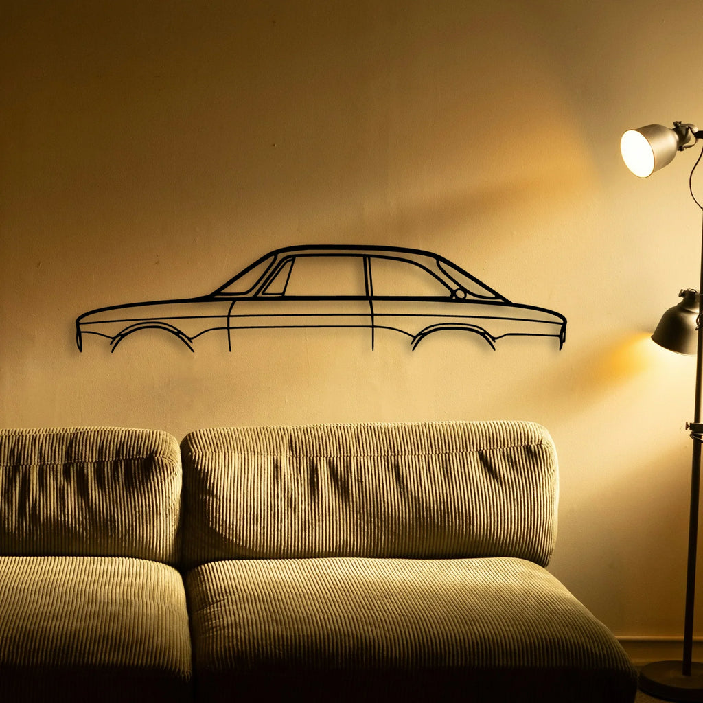 GT 1600 Junior 1975 Classic Silhouette Metal Wall Art - Tinvibe
