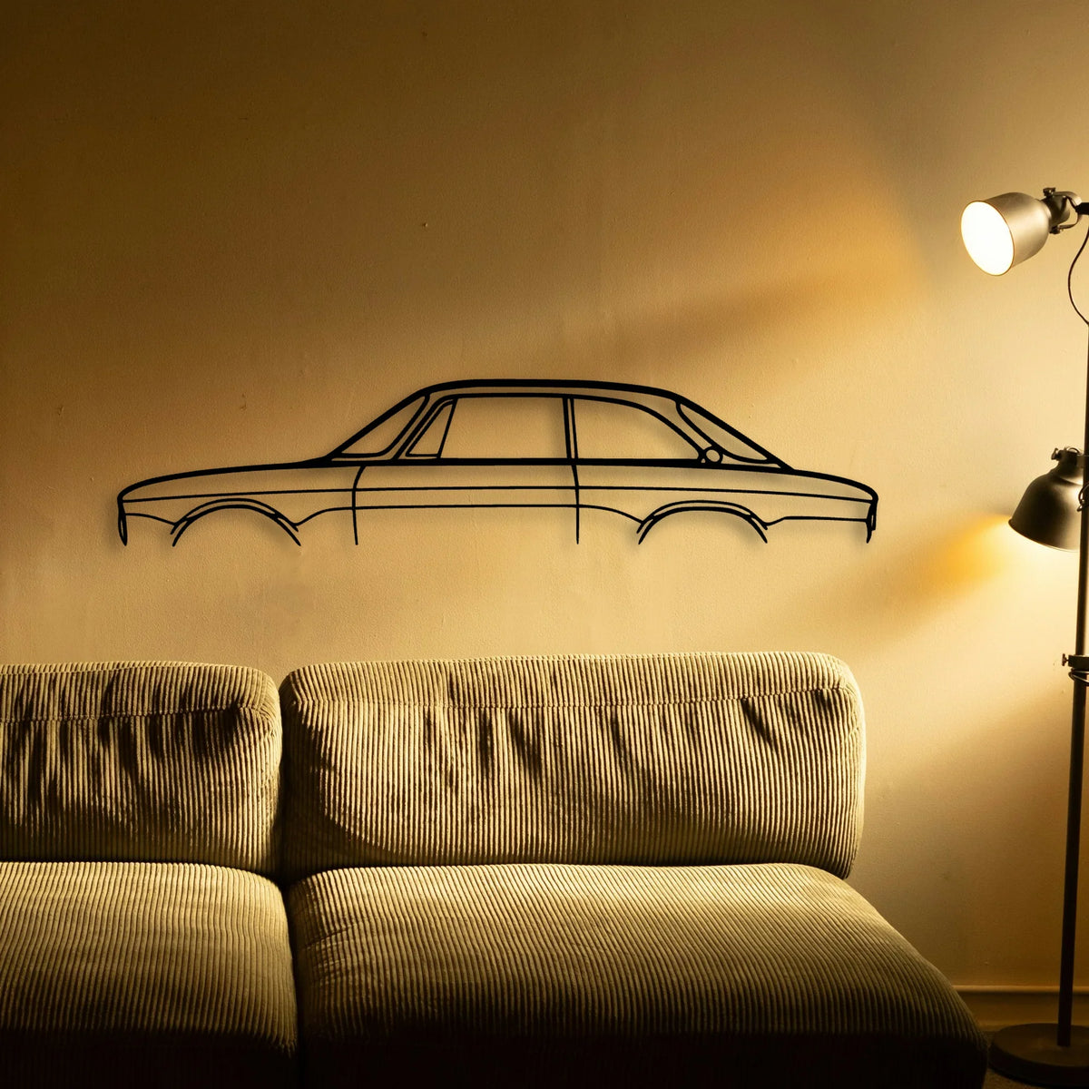 GT 1600 Junior 1975 Classic Silhouette Metal Wall Art - Tinvibe