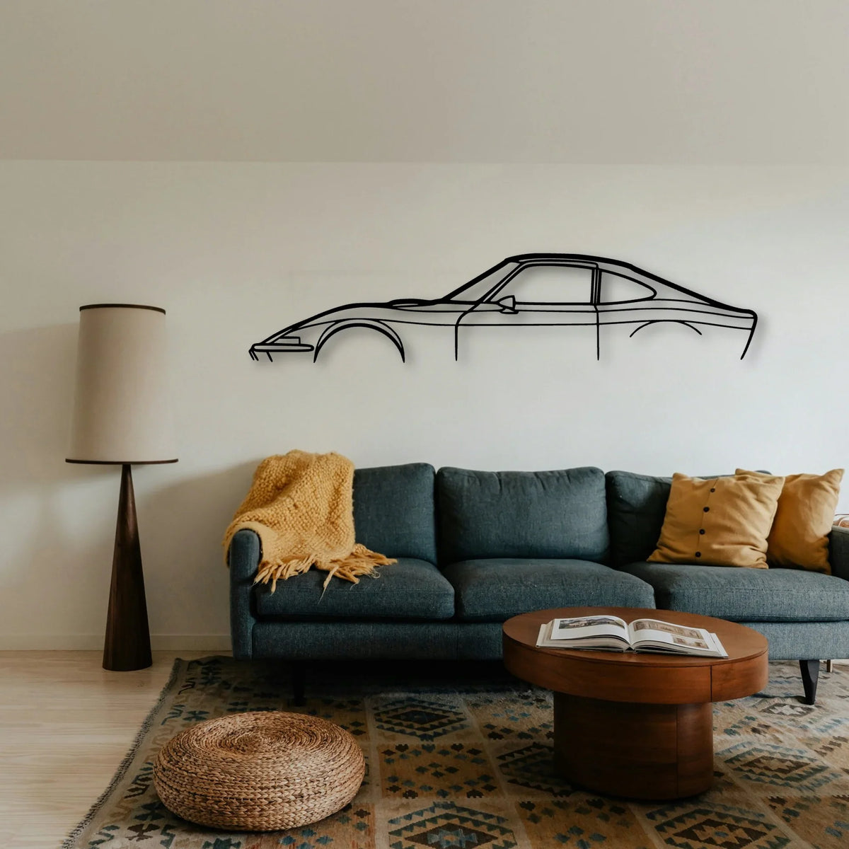 GT 1970 2 Classic Silhouette Metal Wall Art - Tinvibe