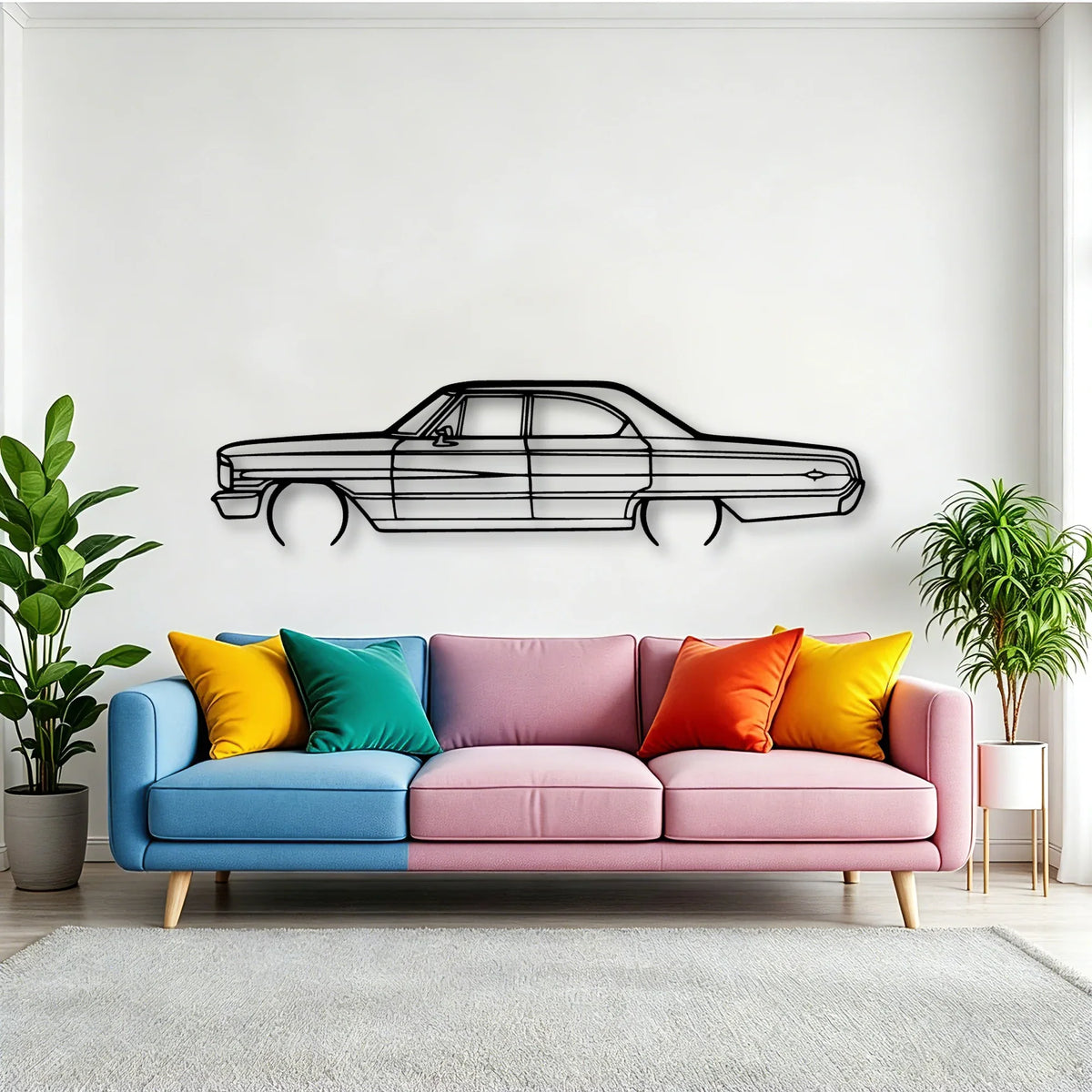 Galaxie 500XL Classic Silhouette Metal Wall Art - Tinvibe