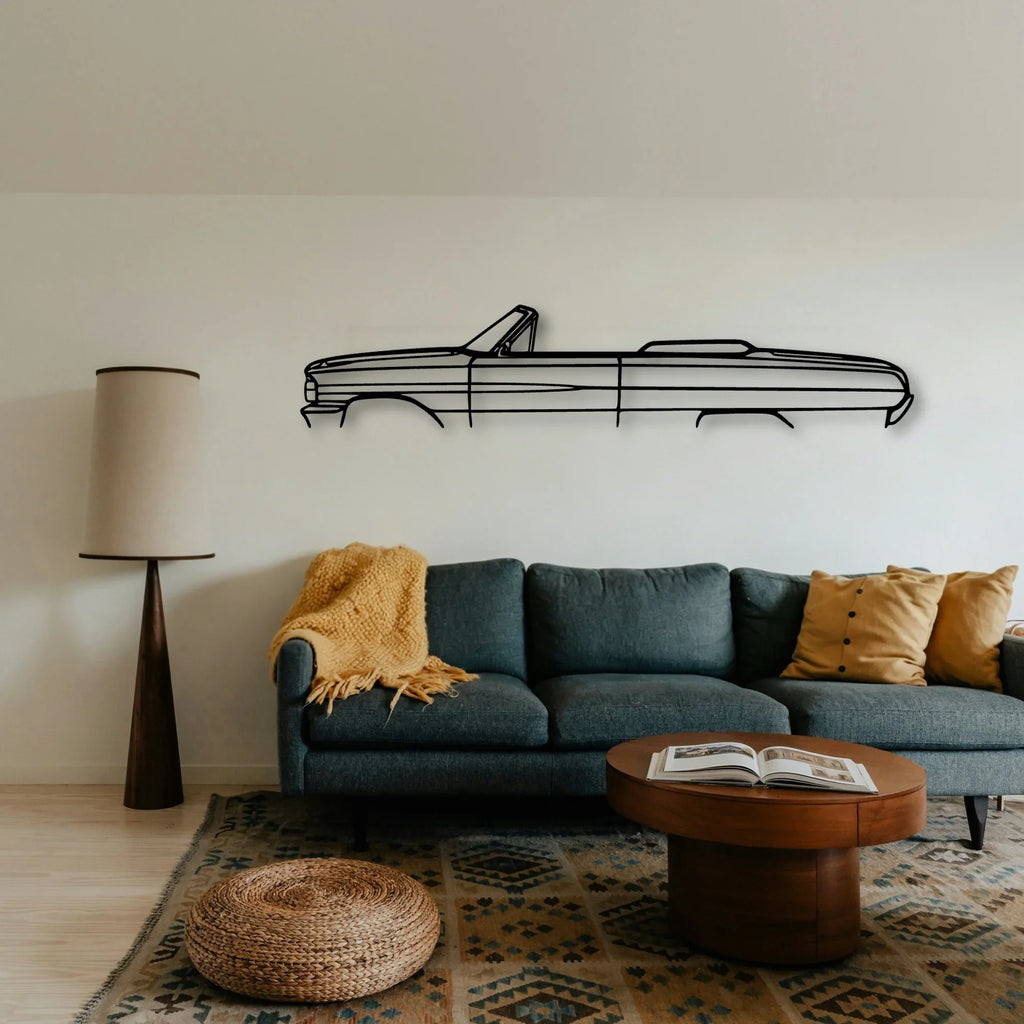 Galaxie Convertible 1964 Classic Silhouette Metal Wall Art - Tinvibe