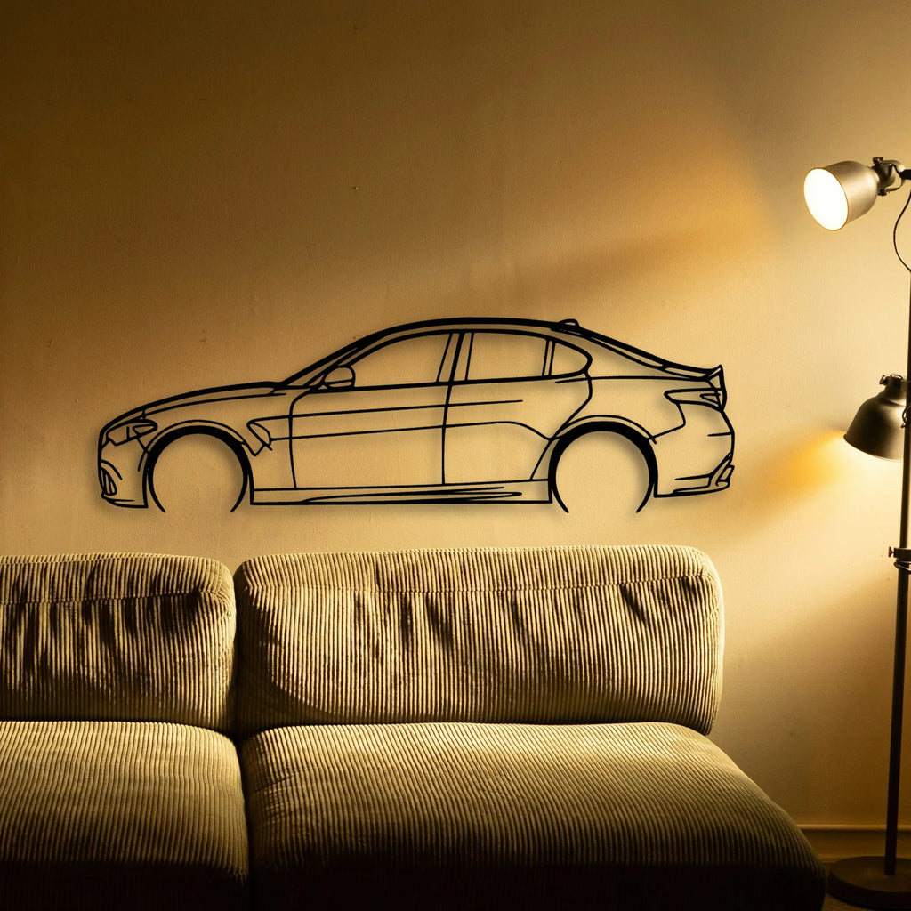 Giulia 2 Classic Silhouette Metal Wall Art - Tinvibe