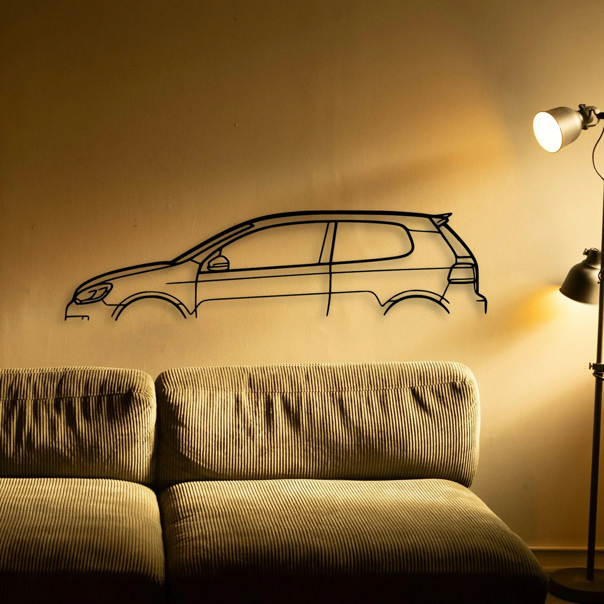 Golf MK6 GTI Classic Silhouette Metal Wall Art - Tinvibe