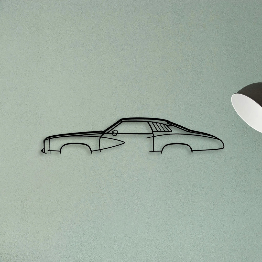 Grand AM 1973 Classic Silhouette Metal Wall Art - Tinvibe