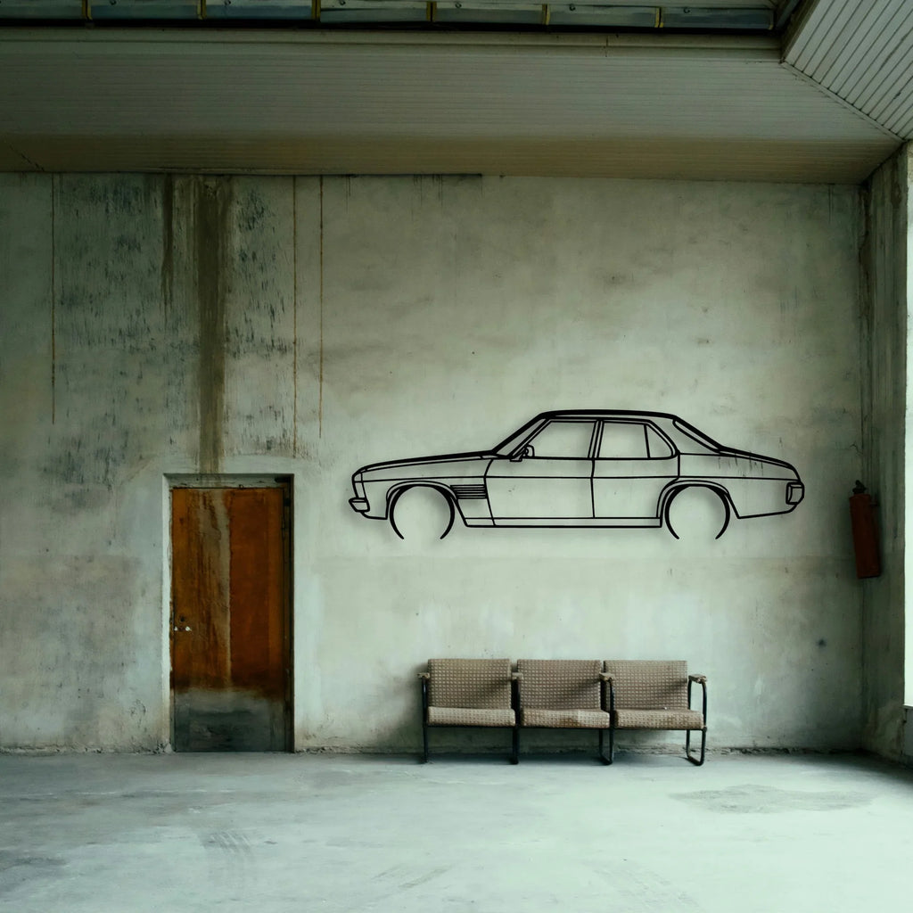 HSV HQ Monaro 1974 Classic Silhouette Metal Wall Art - Tinvibe
