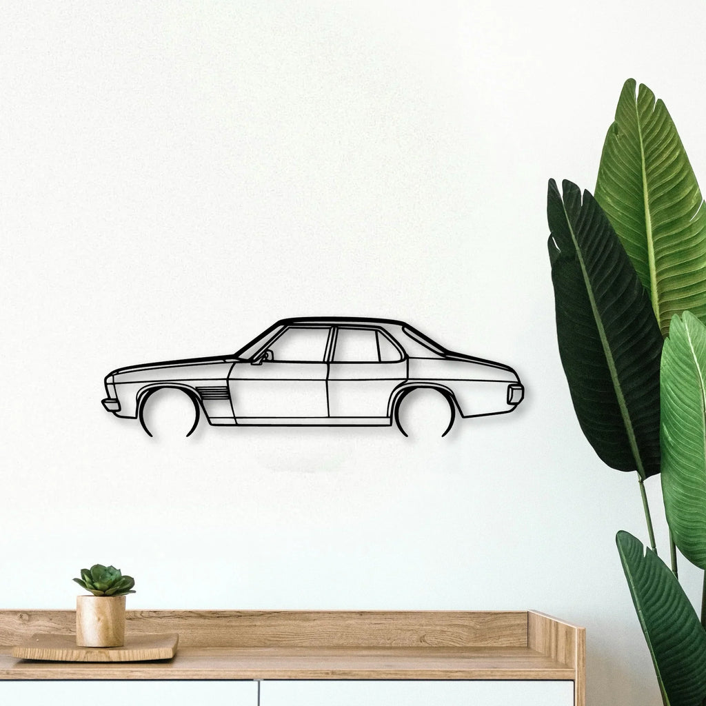 HSV HQ Monaro 1974 Classic Silhouette Metal Wall Art - Tinvibe
