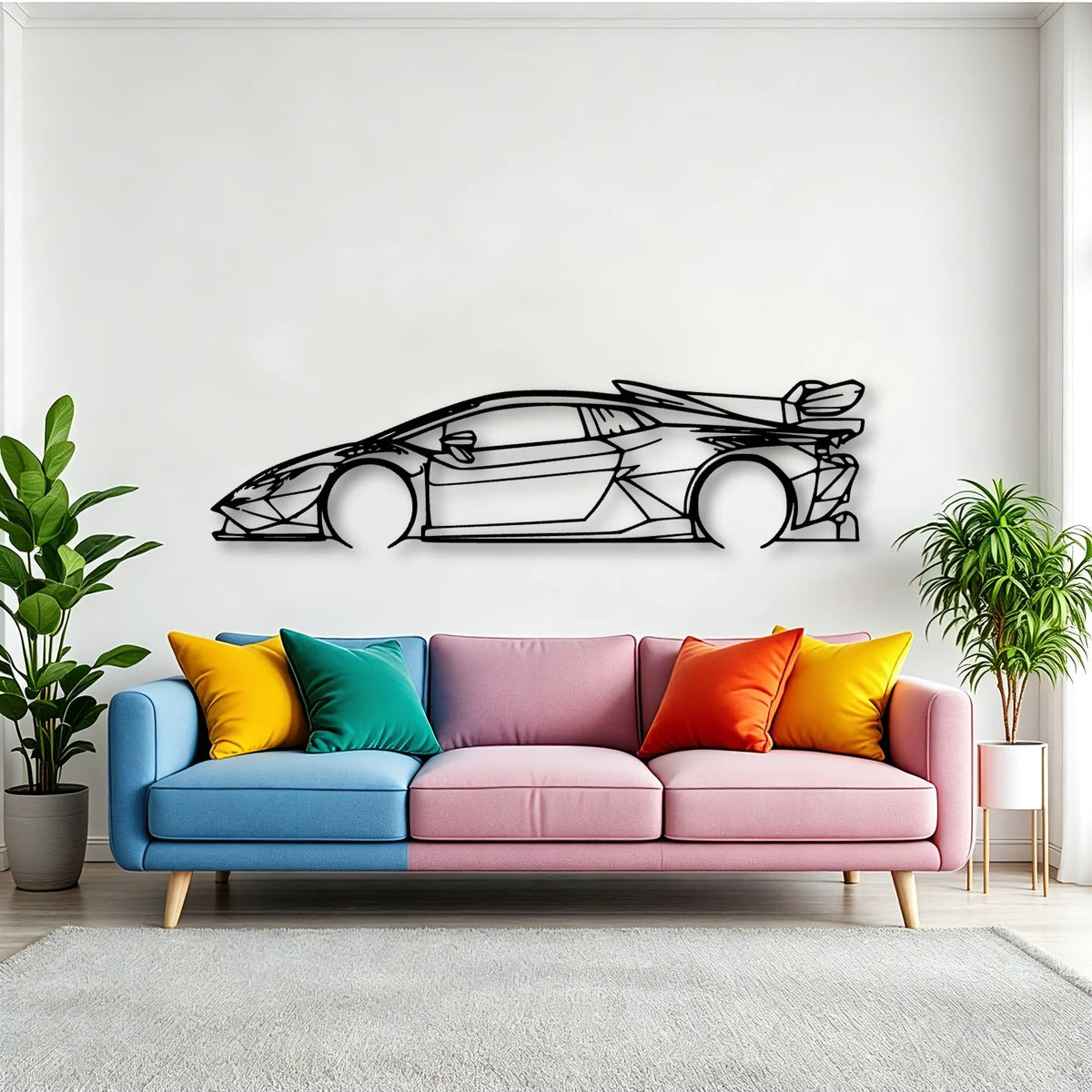 Huracan Super Trofeo EVO2 Classic Silhouette Metal Wall Art - Tinvibe