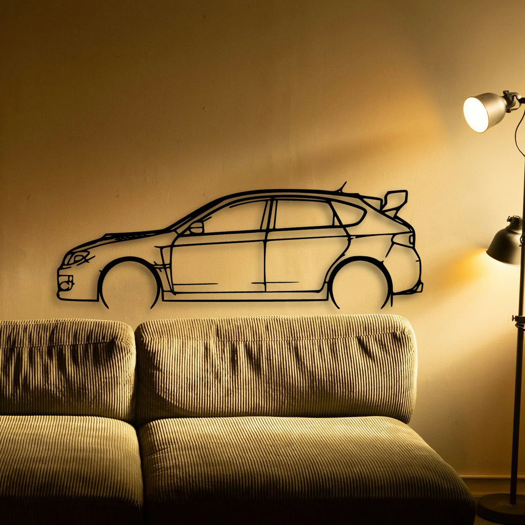 Impreza WRX 2013 Classic Silhouette Metal Wall Art - Tinvibe