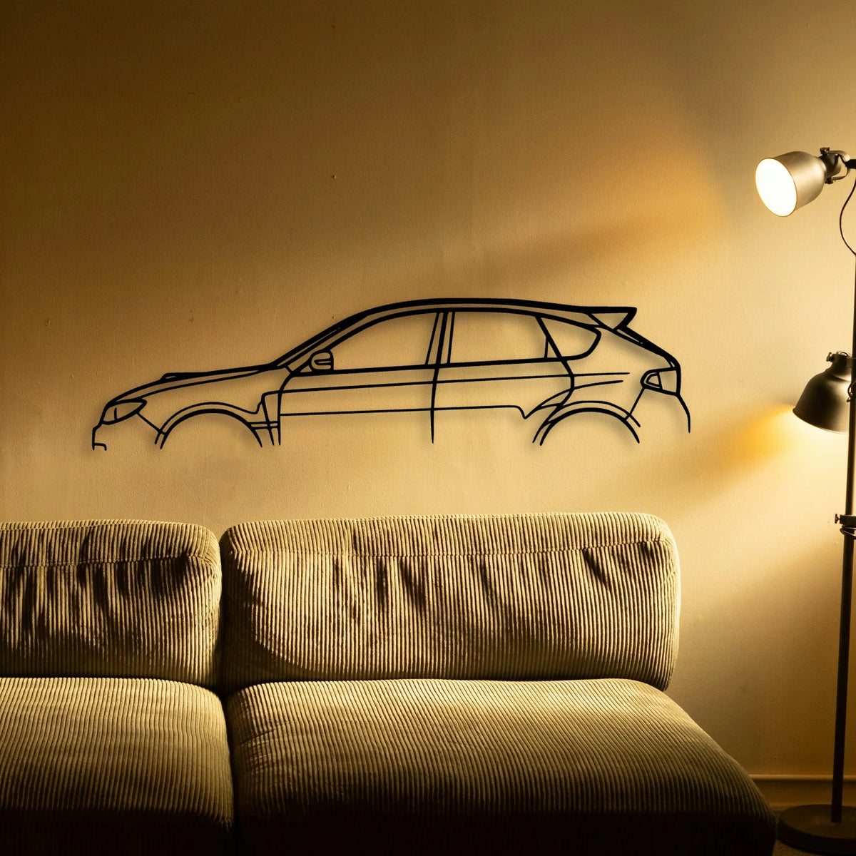 Impreza WRX STI GR Classic Silhouette Metal Wall Art - Tinvibe