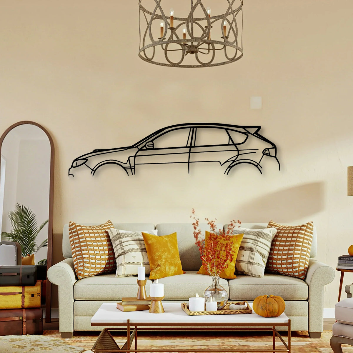 Impreza WRX STI GR Classic Silhouette Metal Wall Art - Tinvibe