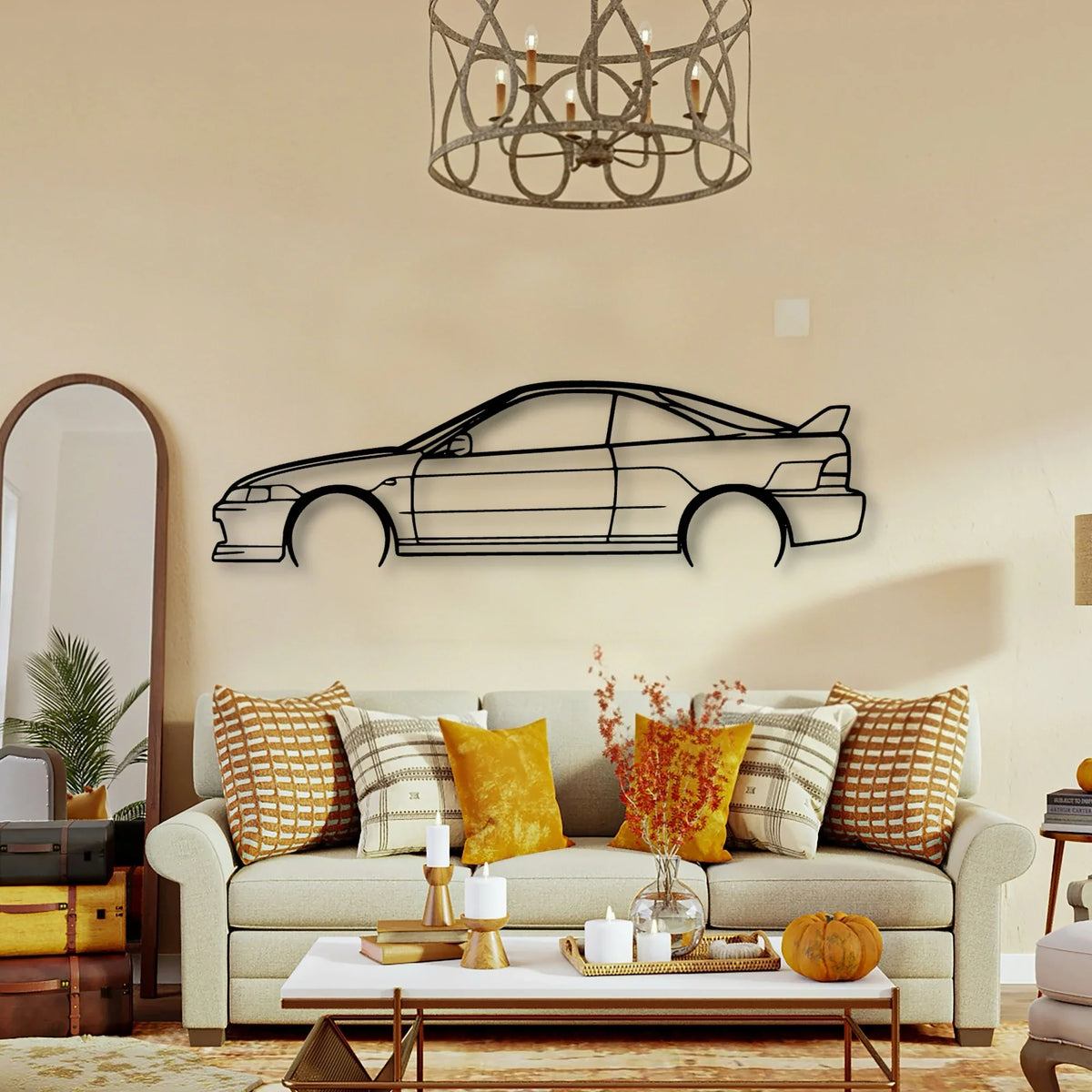 Integra Type R 1998 2 Classic Silhouette Metal Wall Art - Tinvibe