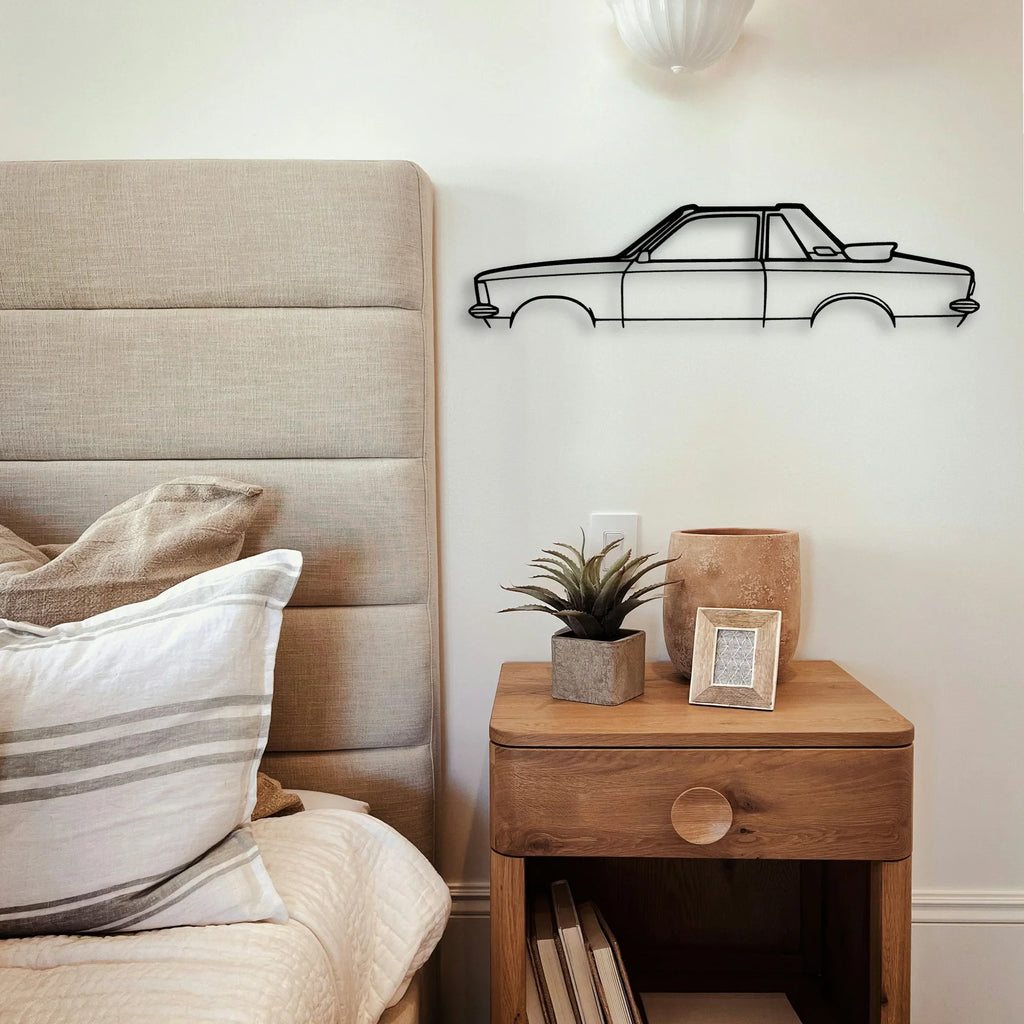 Kadett C Aero 1978 Classic Silhouette Metal Wall Art - Tinvibe