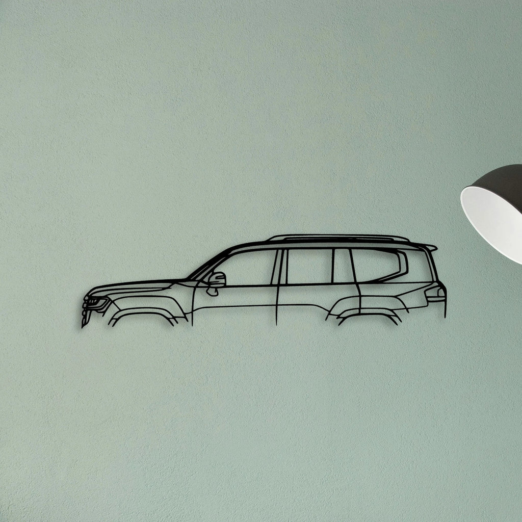 Land Cruiser 300VX 2022 Classic Silhouette Metal Wall Art - Tinvibe