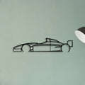Lola T96 Classic Silhouette Metal Wall Art - Tinvibe