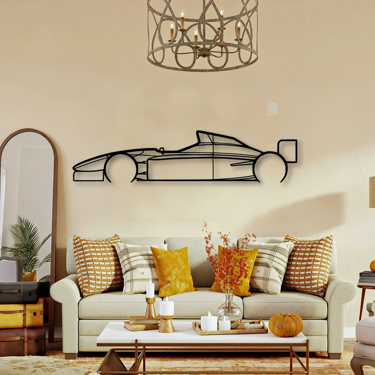 Lola T96 Classic Silhouette Metal Wall Art - Tinvibe